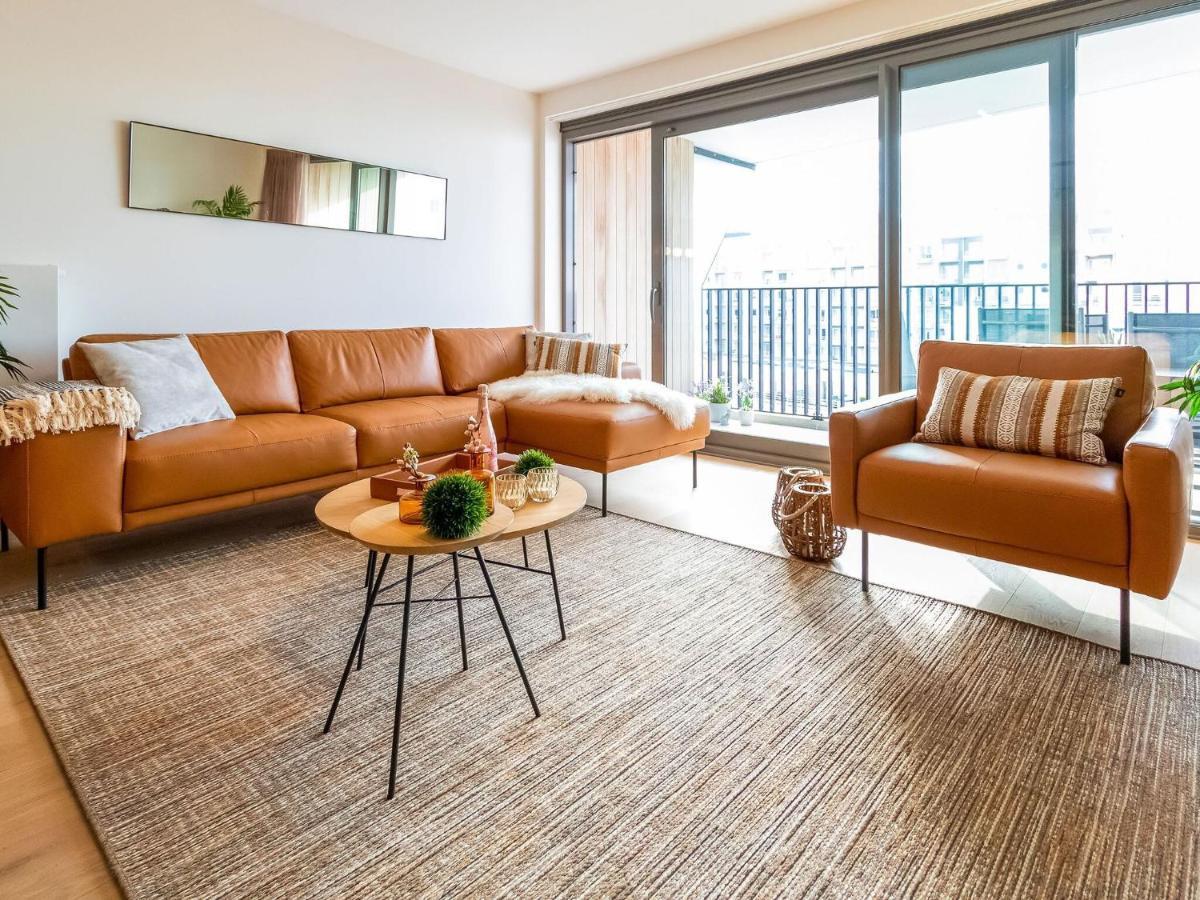 Luxurious Crystal Sea View Apartment With 2 Terraces Остенде Екстериор снимка